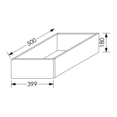 ScrewLOC Kinetic Kitchen Drawer Height 2 for Base Unit 450 mm White