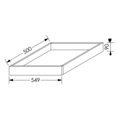 ScrewLOC Kinetic Kitchen Drawer Height 1 for Base Unit 600 mm White