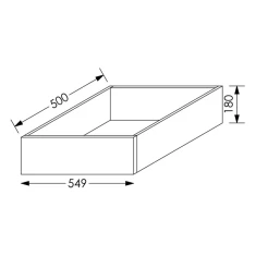 ScrewLOC Kinetic Kitchen Drawer Height 2 for Base Unit 600 mm White
