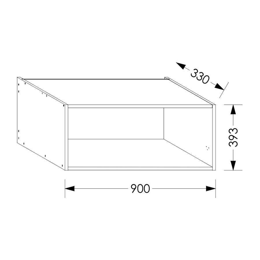 Edgline QuickLOC Kitchen Wall Flap Unit 900 mm White in Kenya