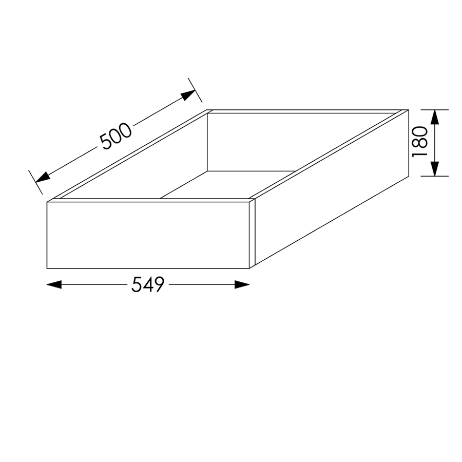 QuickLOC Blum Tandem Kitchen Draw Box Height 2 for Base/Tall Unit 600 mm White in Kenya