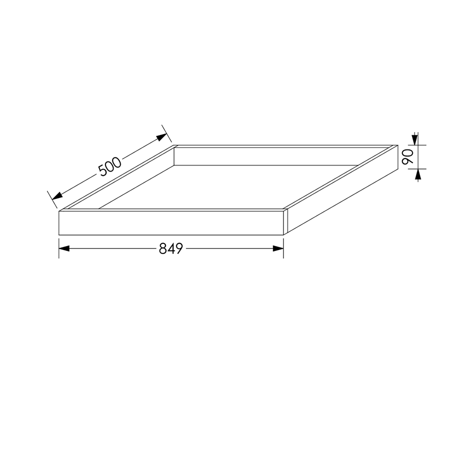 QuickLOC Blum Tandem Kitchen Drawer Box Height 1 for Base Unit 900 mm White in Kenya