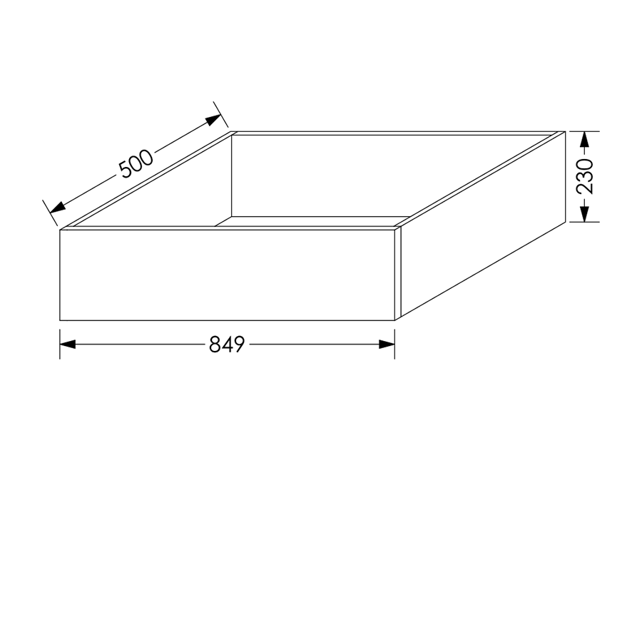 QuickLOC Blum Tandem Kitchen Drawer Box Height 3 for Base Unit 900 mm White in Kenya