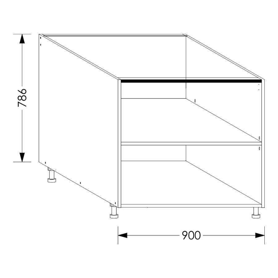 Edgline ScrewLOC Kitchen Base Unit 900mm White in Kenya
