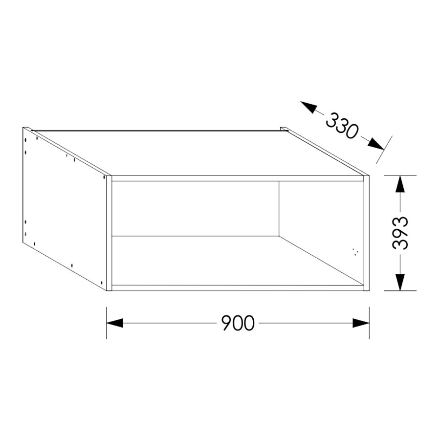 Edgline ScrewLOC Kitchen Wall Flap Unit 900 mm White in Kenya
