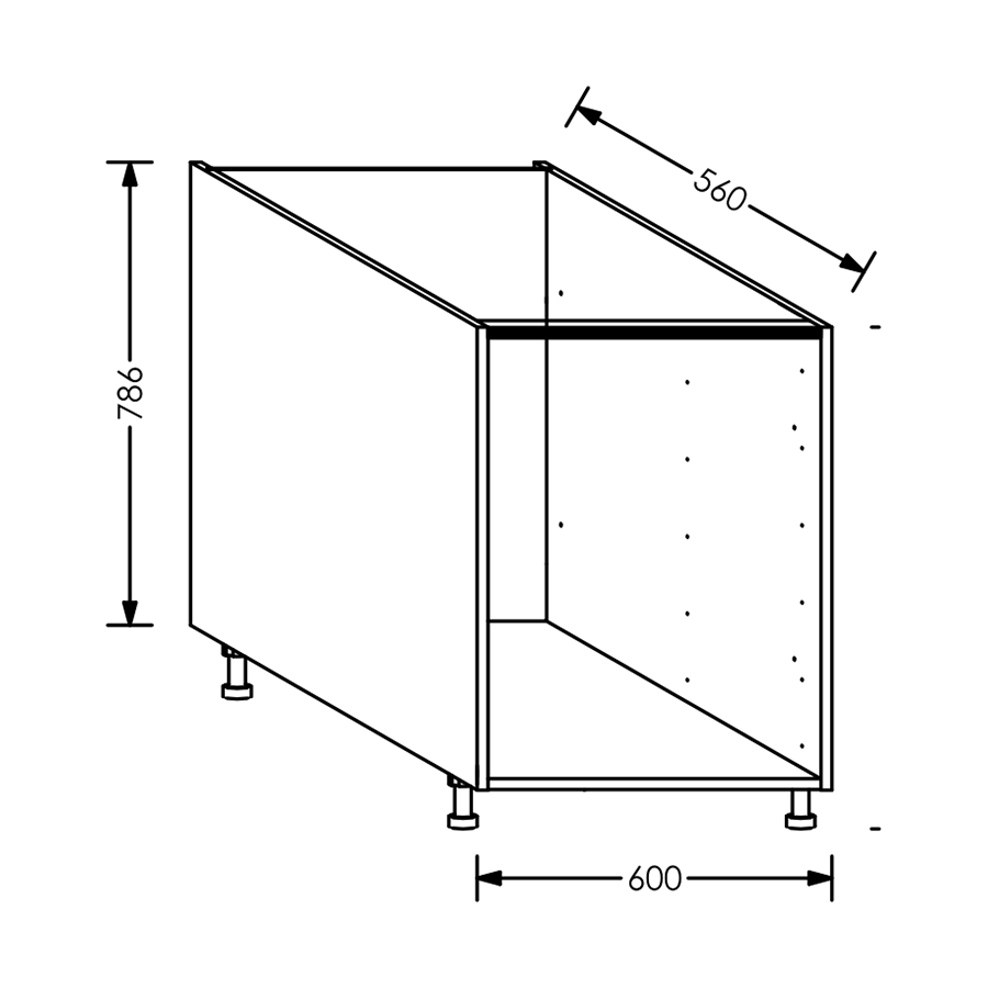 Edgline QuickLOC Kitchen Drawer Base Unit 600 mm White in Kenya