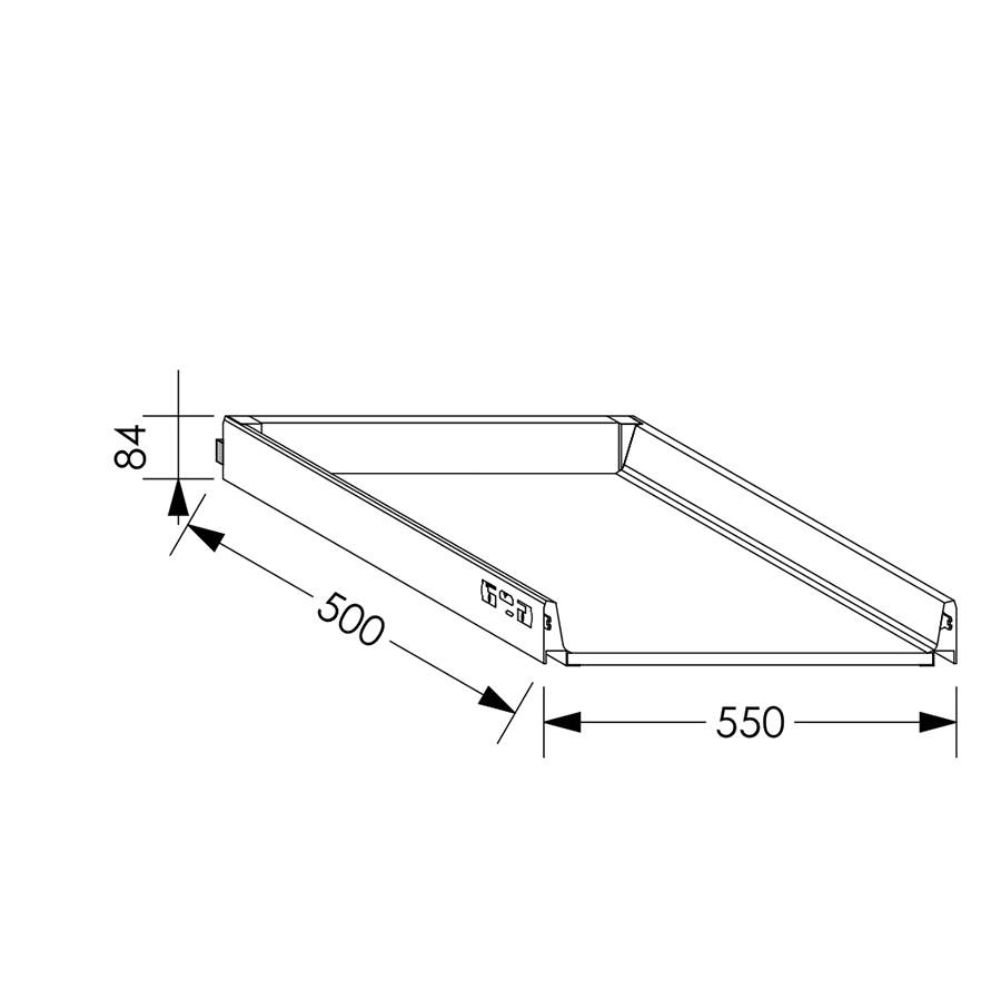 QuickLOC Blum Antaro Draw Box Height 1 for Base Unit 600 mm in Kenya