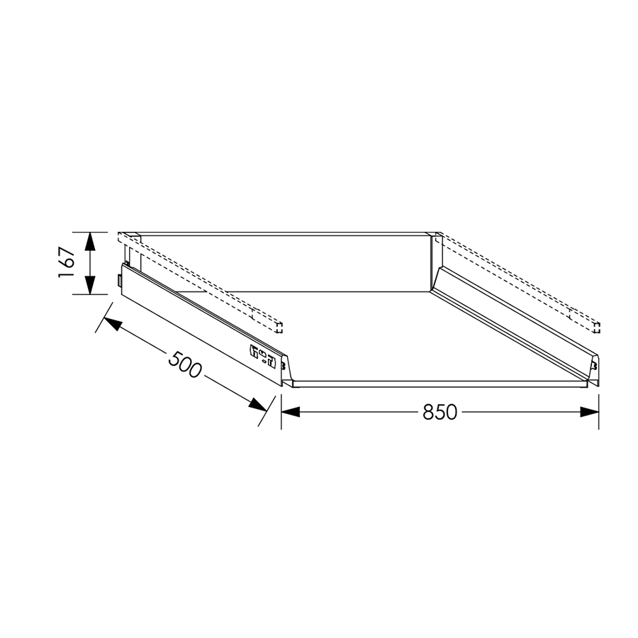 QuickLOC Blum Antaro Draw Box Height 2 for Base Unit 900 mm in Kenya