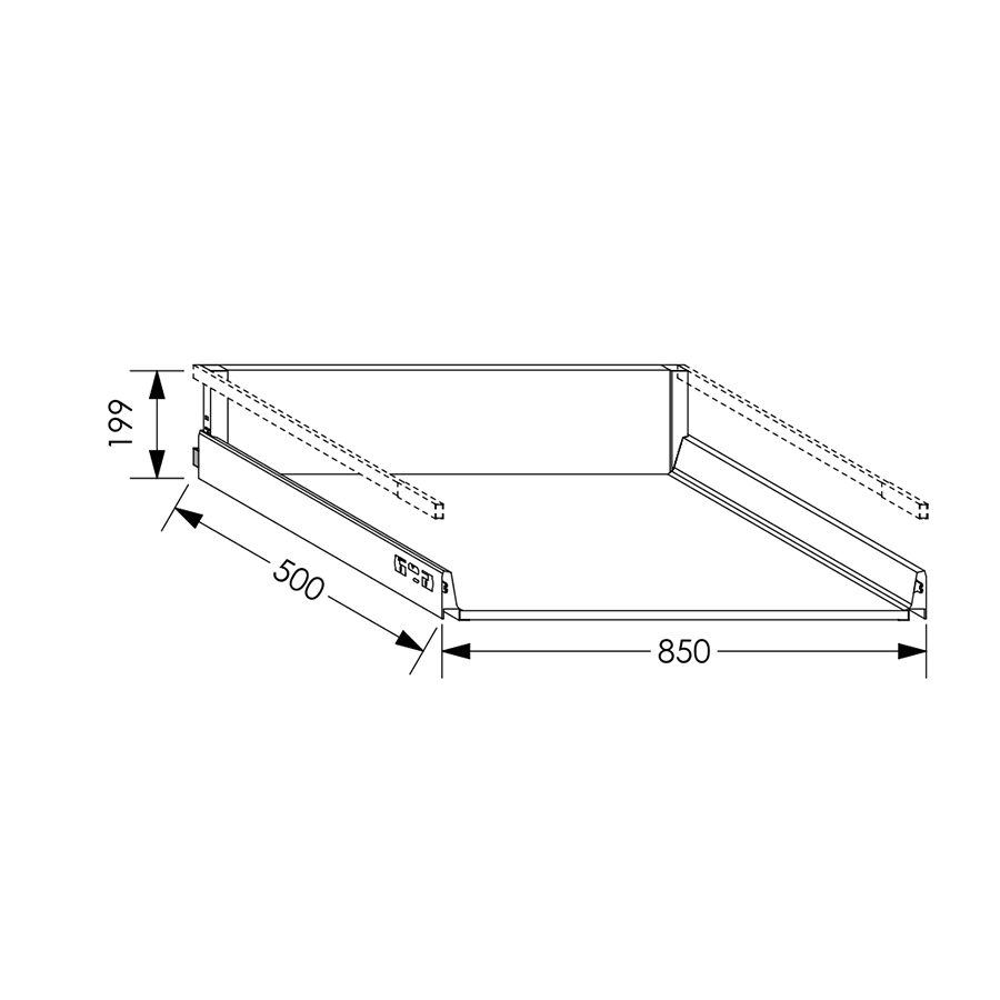 QuickLOC Blum Antaro Draw Box Height 3 for Base Unit 900 mm in Kenya