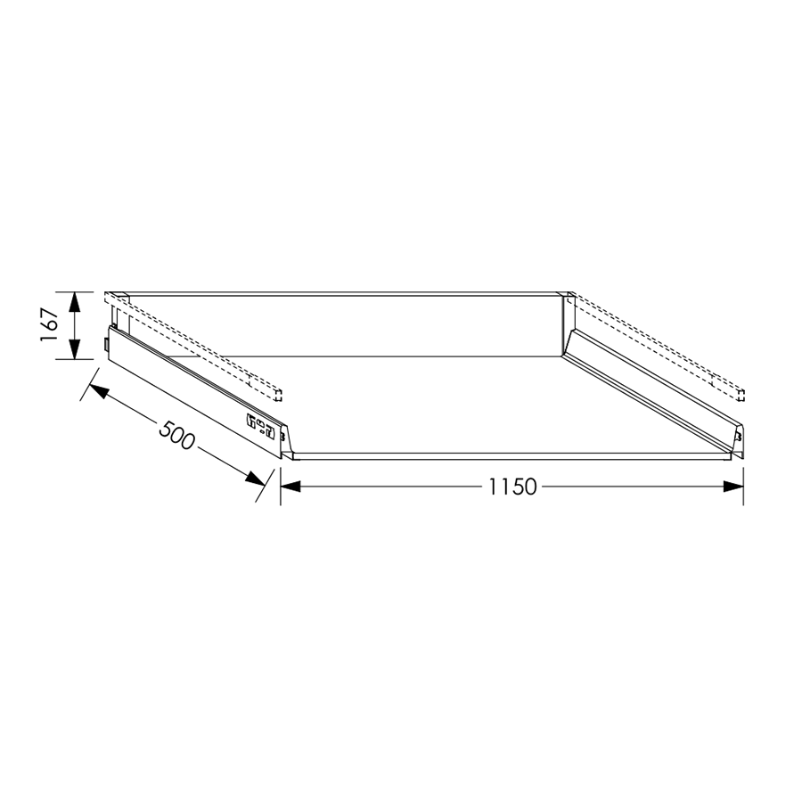 QuickLOC Blum Antaro Draw Box Height 2 for Base Unit 1200 mm in Kenya