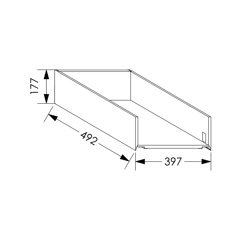 QuickLOC Blum Legra Draw Box Height 2 for Base Unit 450 mm in Kenya