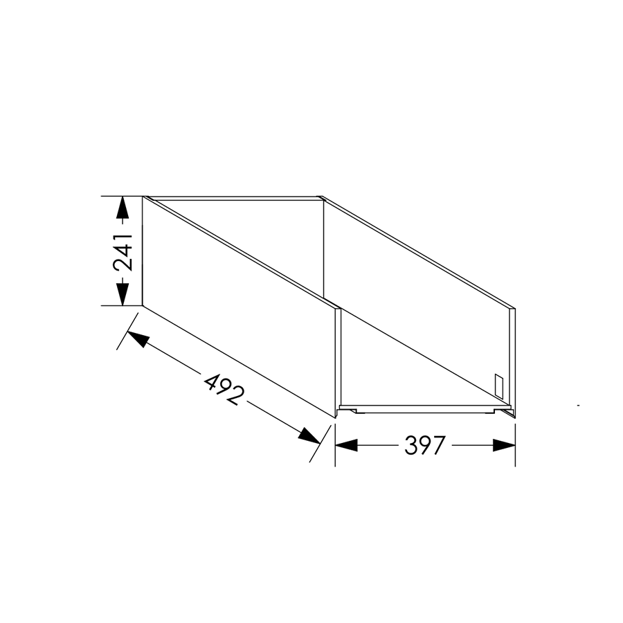 QuickLOC Blum Legra Draw Box Height 3 for Base Unit 450 mm in Kenya