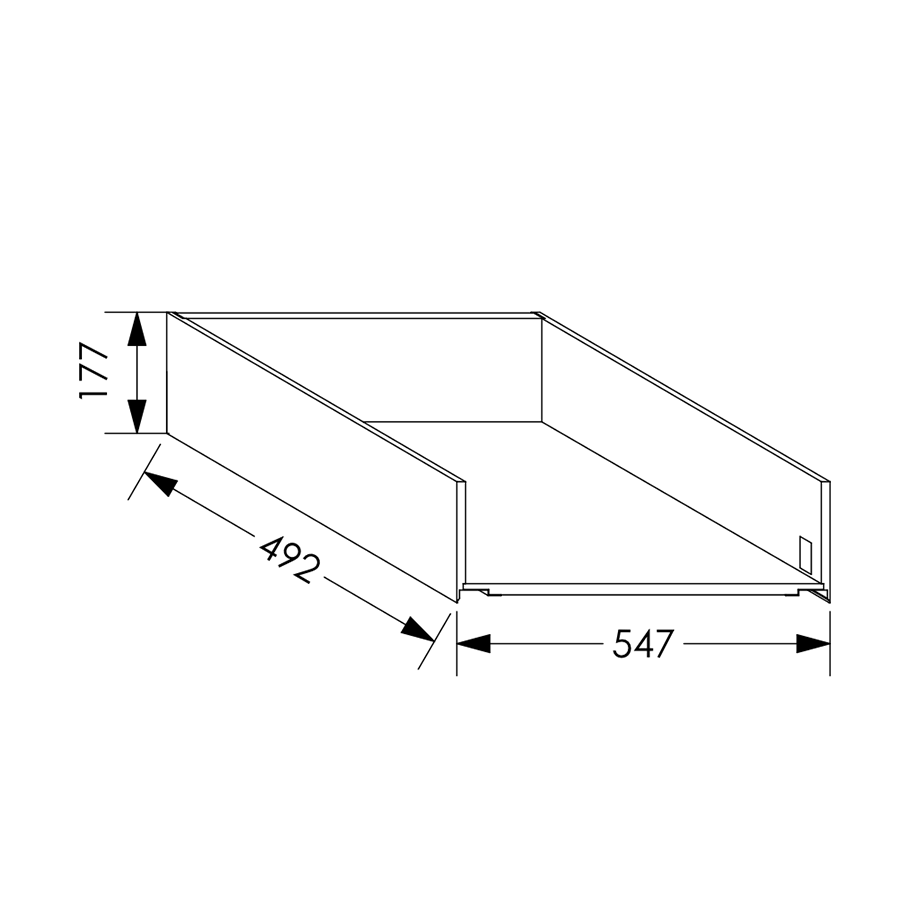 QuickLOC Blum Legra Draw Box Height 2 for Base Unit 600 mm in Kenya