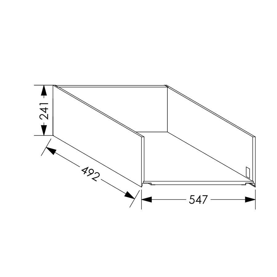 QuickLOC Blum Legra Draw Box Height 3 for Base Unit 600 mm in Kenya