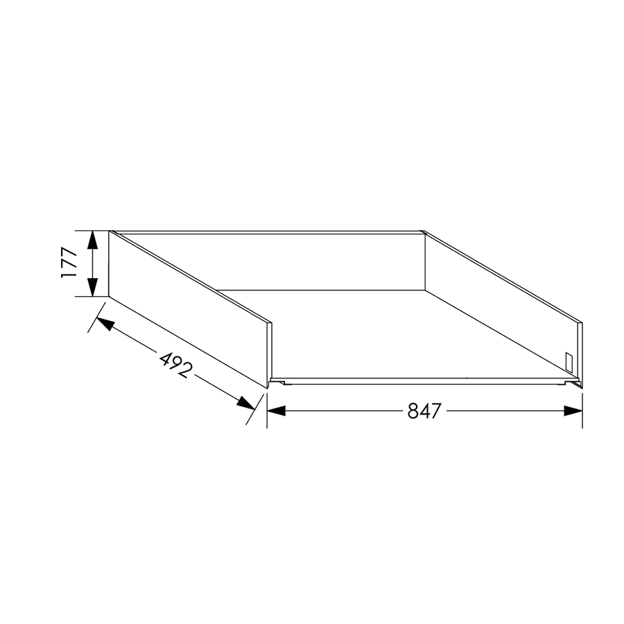 QuickLOC Blum Legra Draw Box Height 2 for Base Unit 900 mm in Kenya