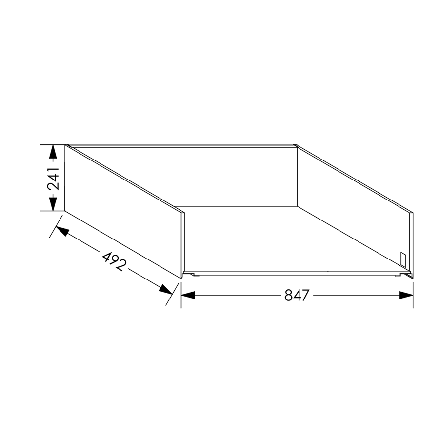 QuickLOC Blum Legra Draw Box Height 3 for Base Unit 900 mm in Kenya