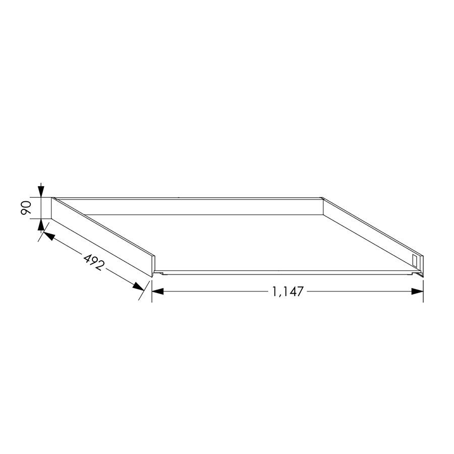 QuickLOC Blum Legra Draw Box Height 1 for Base Unit 1200 mm in Kenya