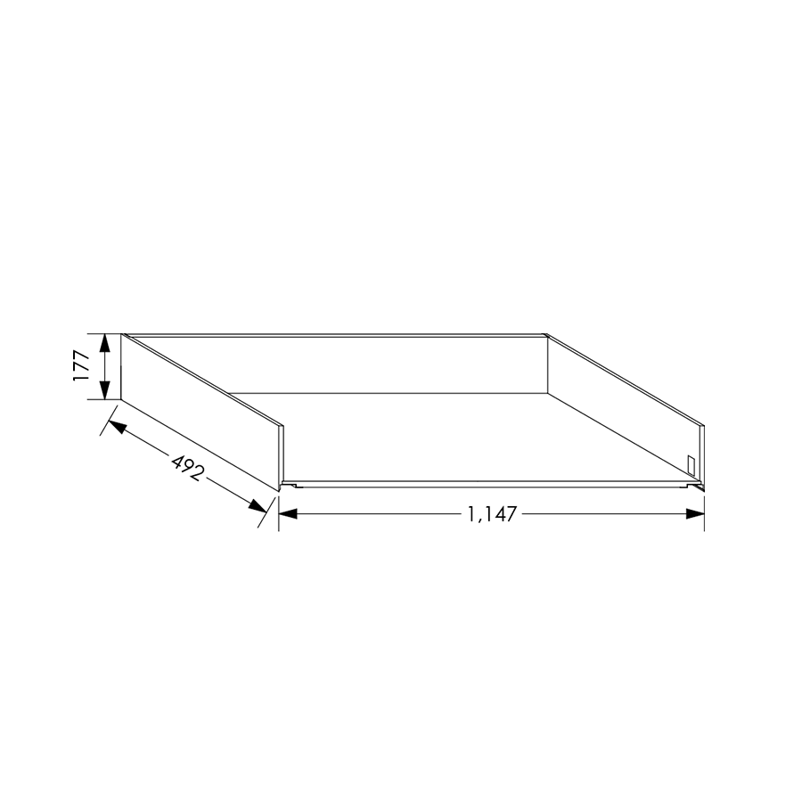 QuickLOC Blum Legra Draw Box Height 2 for Base Unit 1200 mm in Kenya