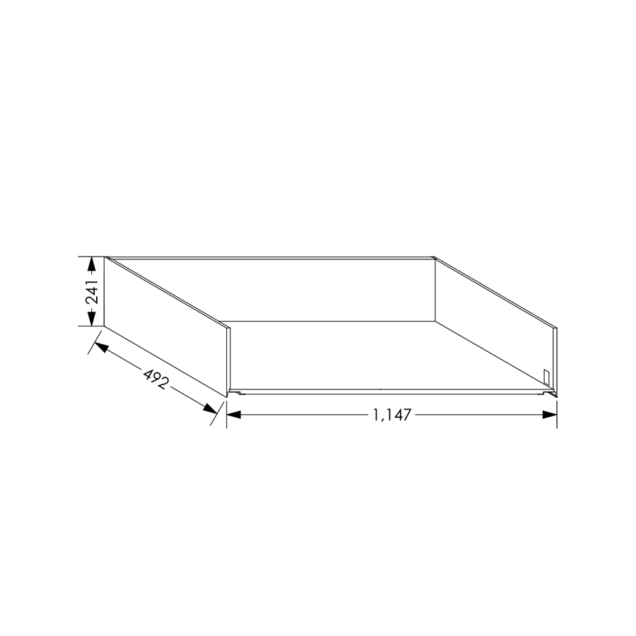 QuickLOC Blum Legra Draw Box Height 3 for Base Unit 1200 mm in Kenya