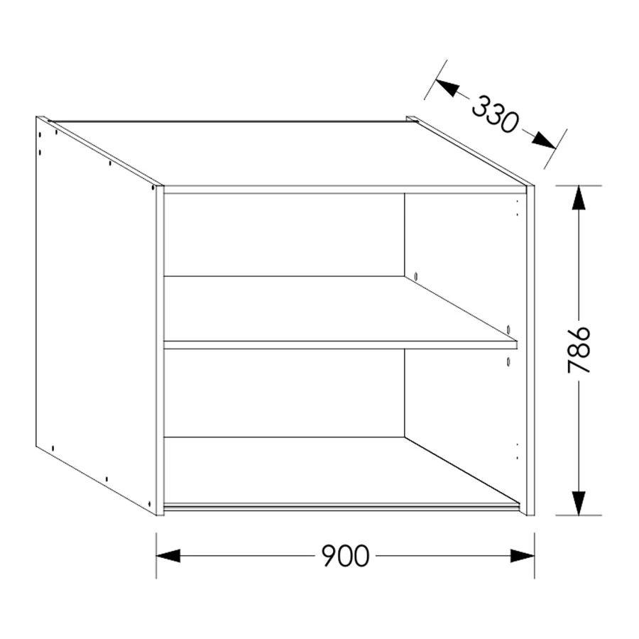 Aluline ScrewLOC Kitchen Wall Unit 900 mm White in Kenya
