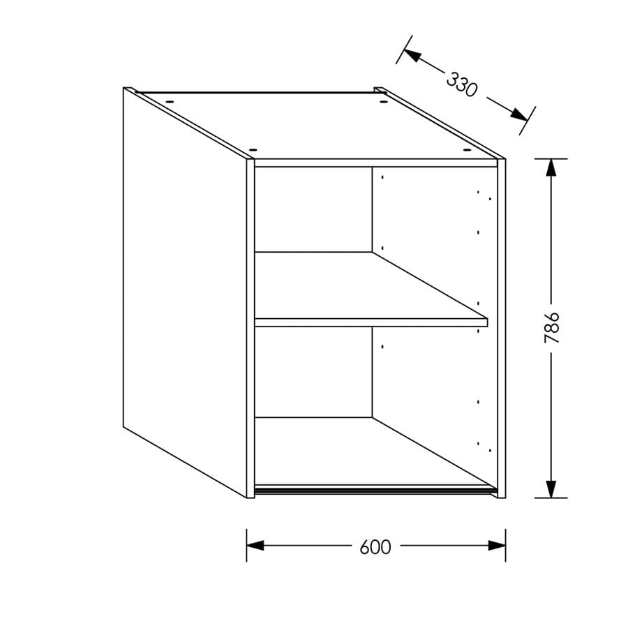 Aluline QuickLOC Kitchen Wall Unit 600 mm White in Kenya