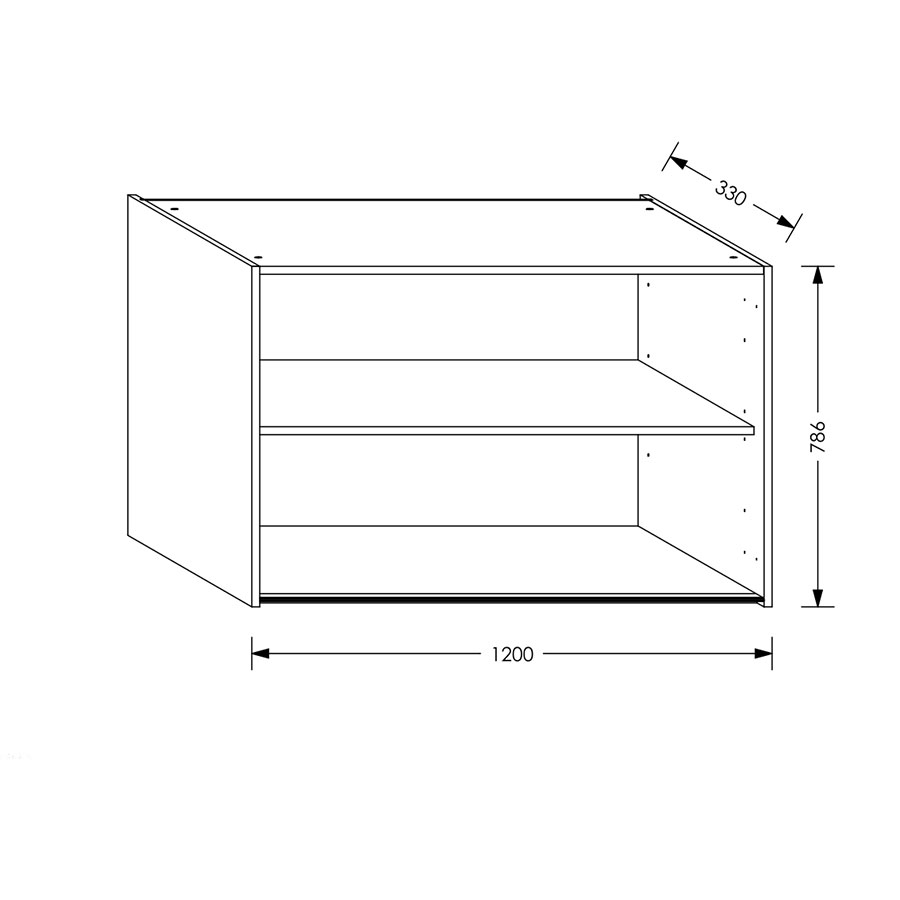 Aluline QuickLOC Kitchen Wall Unit 1200 mm White in Kenya