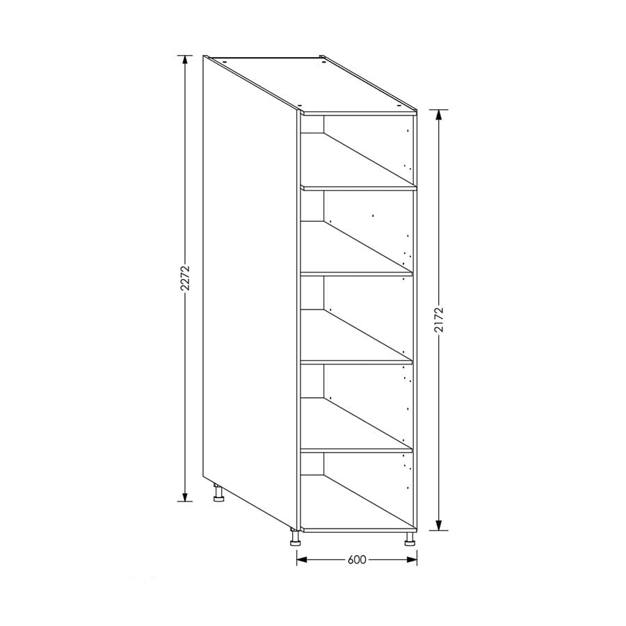 Aluline QuickLOC Kitchen Tall Unit 600 mm White in Kenya