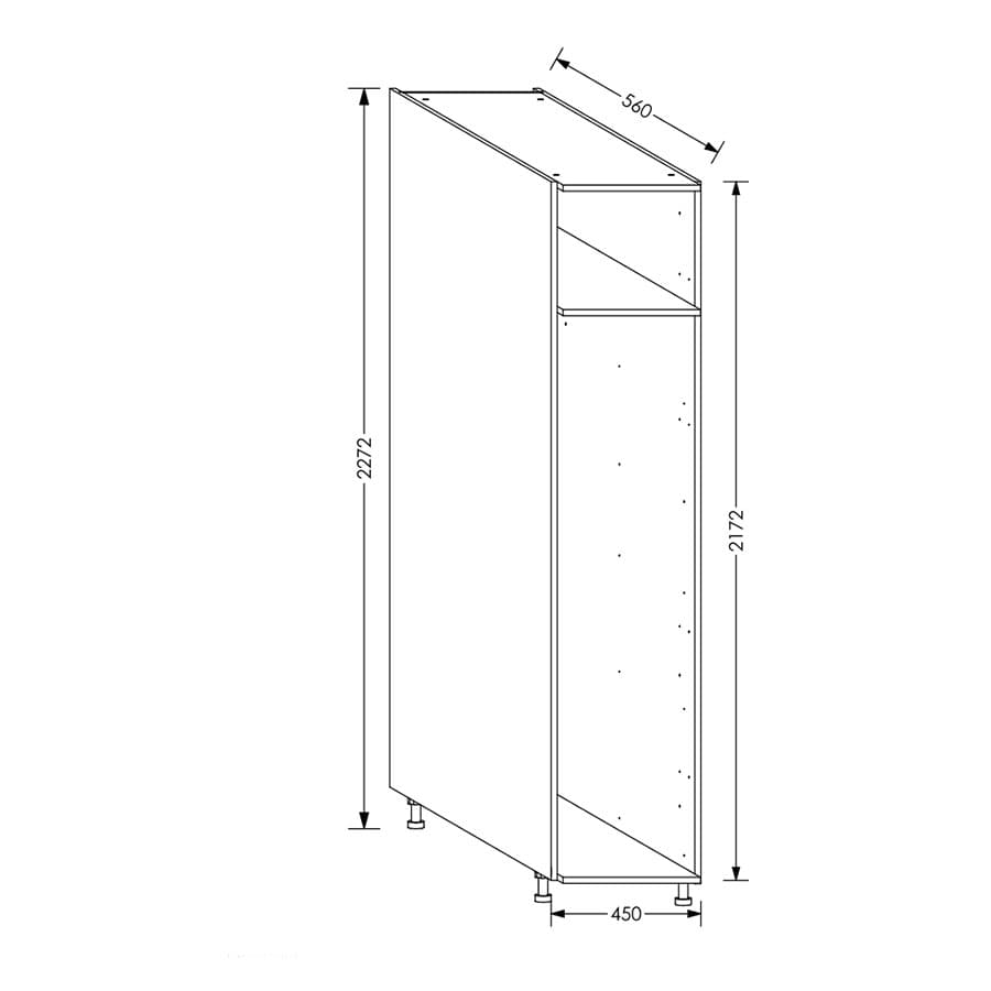 Aluline QuickLOC Kitchen Tall Drawer Unit 450 mm White in Kenya
