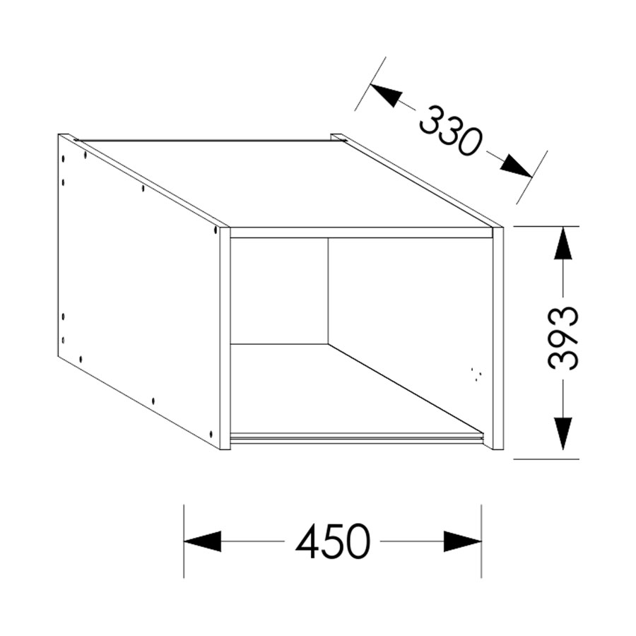 Aluline ScrewLOC Kitchen Wall Flap Unit 450 mm White in Kenya