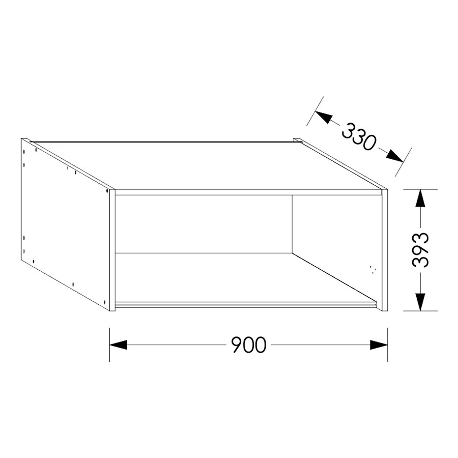 Aluline ScrewLOC Kitchen Wall Flap Unit 900 mm White in Kenya
