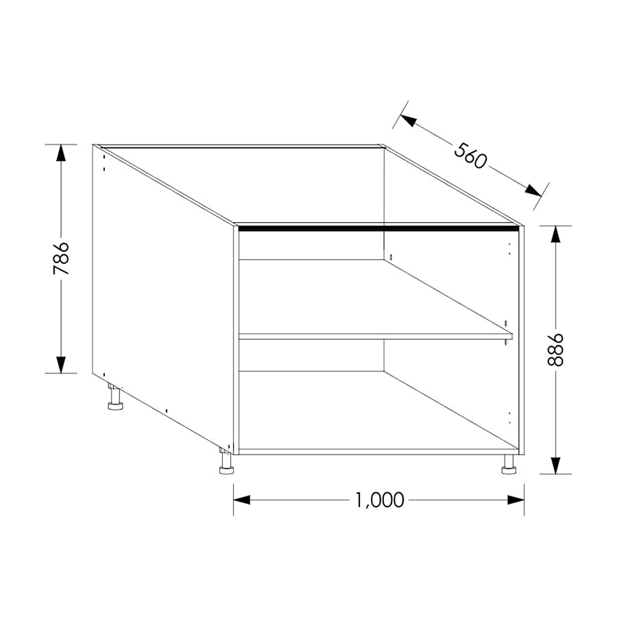 Edgline ScrewLOC Kitchen Base Unit 1000mm White in Kenya