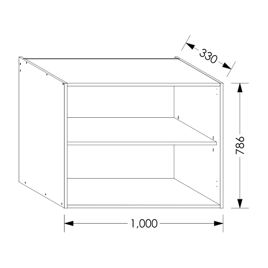 Edgline ScrewLOC Kitchen Wall Unit 1000 mm White in Kenya