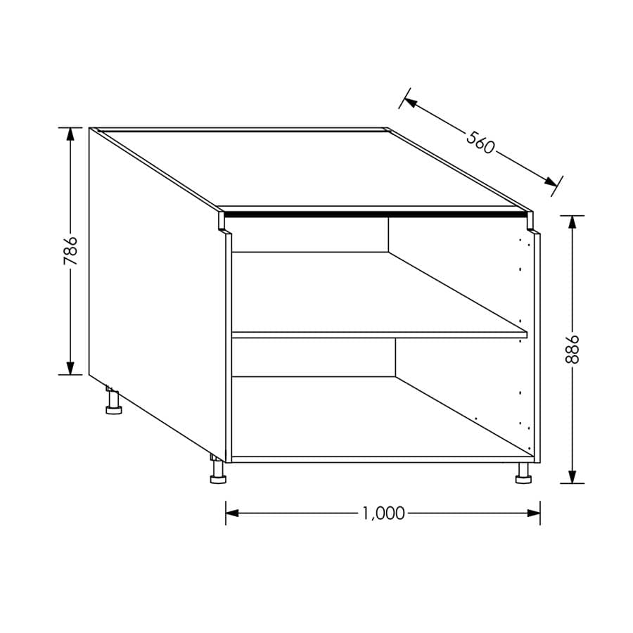 Aluline QuickLOC Kitchen  Base Unit 1000 mm White in Kenya