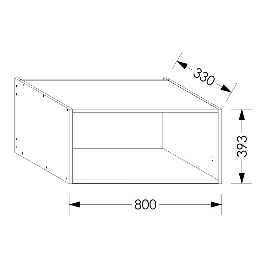 Edgline ScrewLOC Kitchen Wall Flap Unit 800 mm White in Kenya