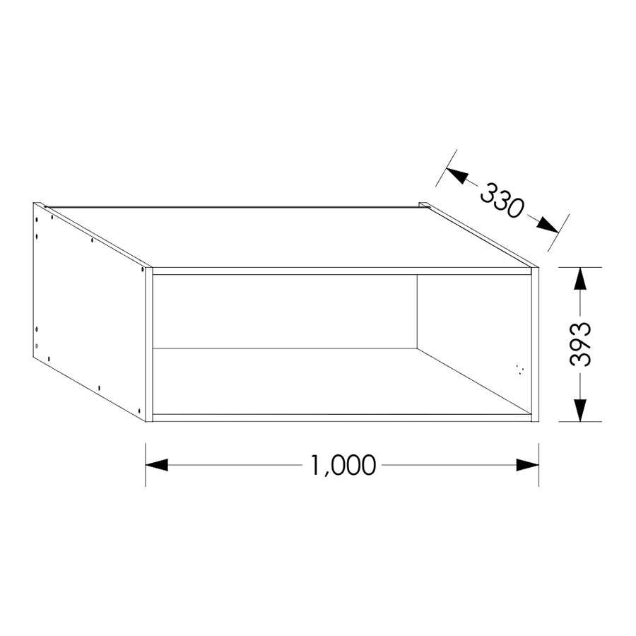 Edgline ScrewLOC Kitchen Wall Flap Unit 1000 mm White in Kenya