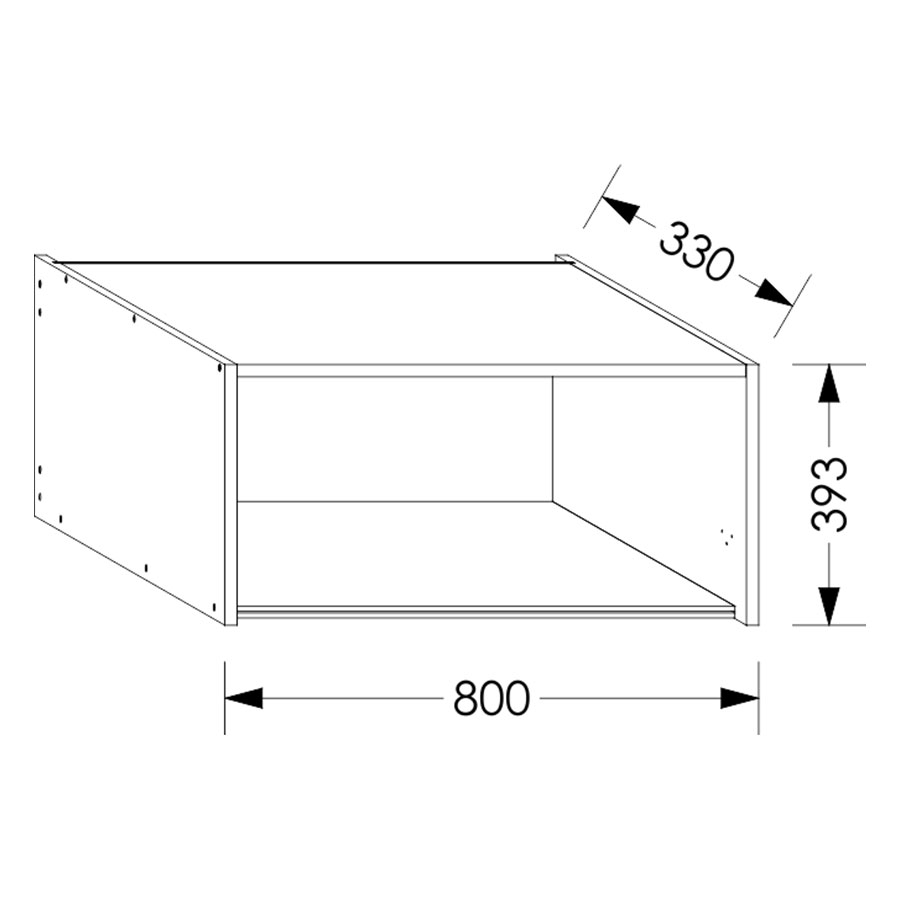 Aluline ScrewLOC Kitchen Wall Flap Unit 800 mm White in Kenya