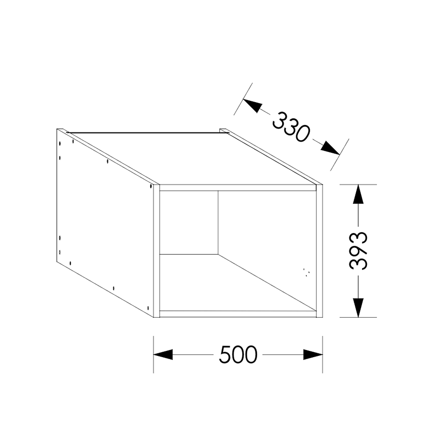 Edgline QuickLOC Kitchen Wall Flap Unit 500 mm White in Kenya