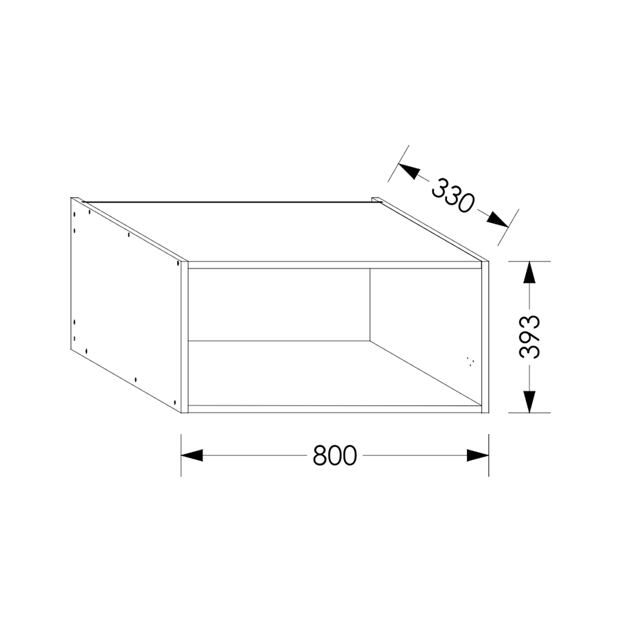 Edgline QuickLOC Kitchen Wall Flap Unit 800 mm White in Kenya