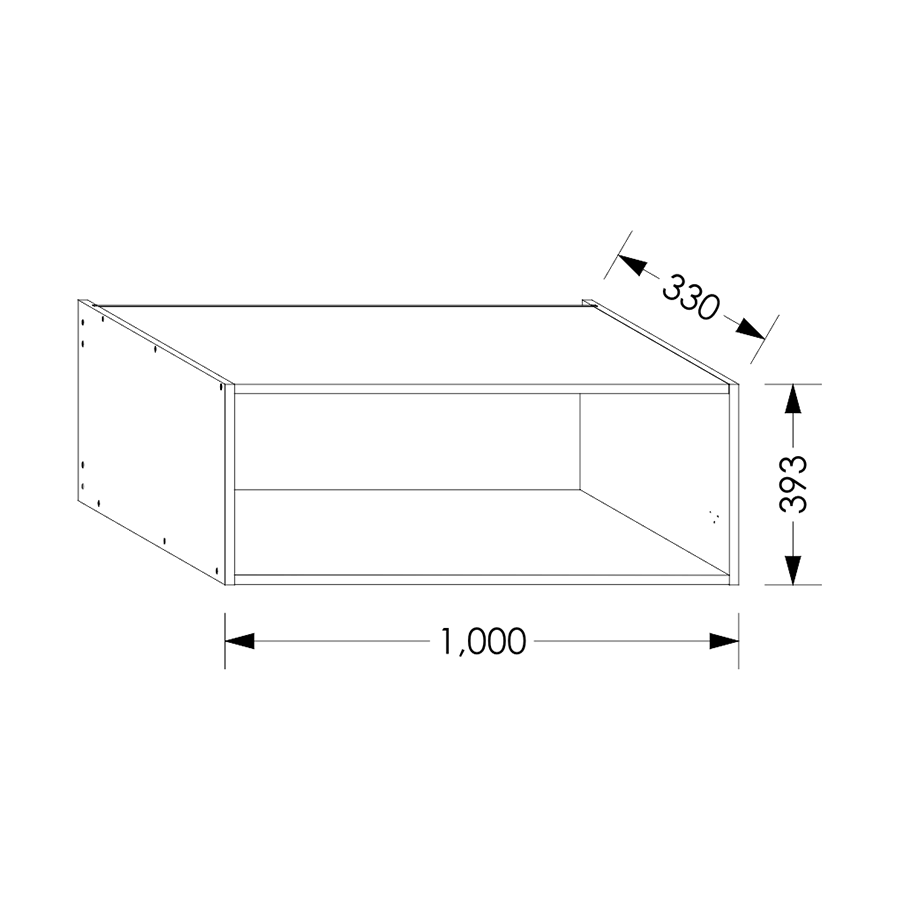 Edgline QuickLOC Kitchen Wall Flap Unit 1000 mm White in Kenya