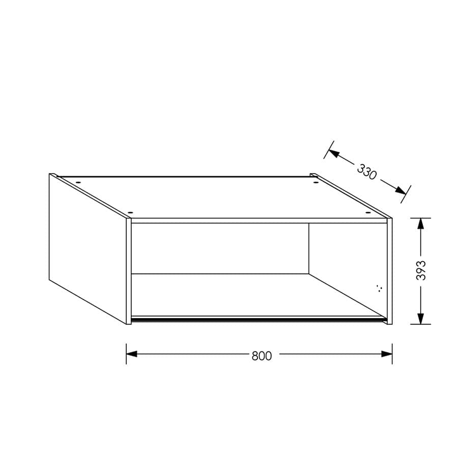 Aluline QuickLOC Kitchen Wall Flap Unit 800 mm White in Kenya