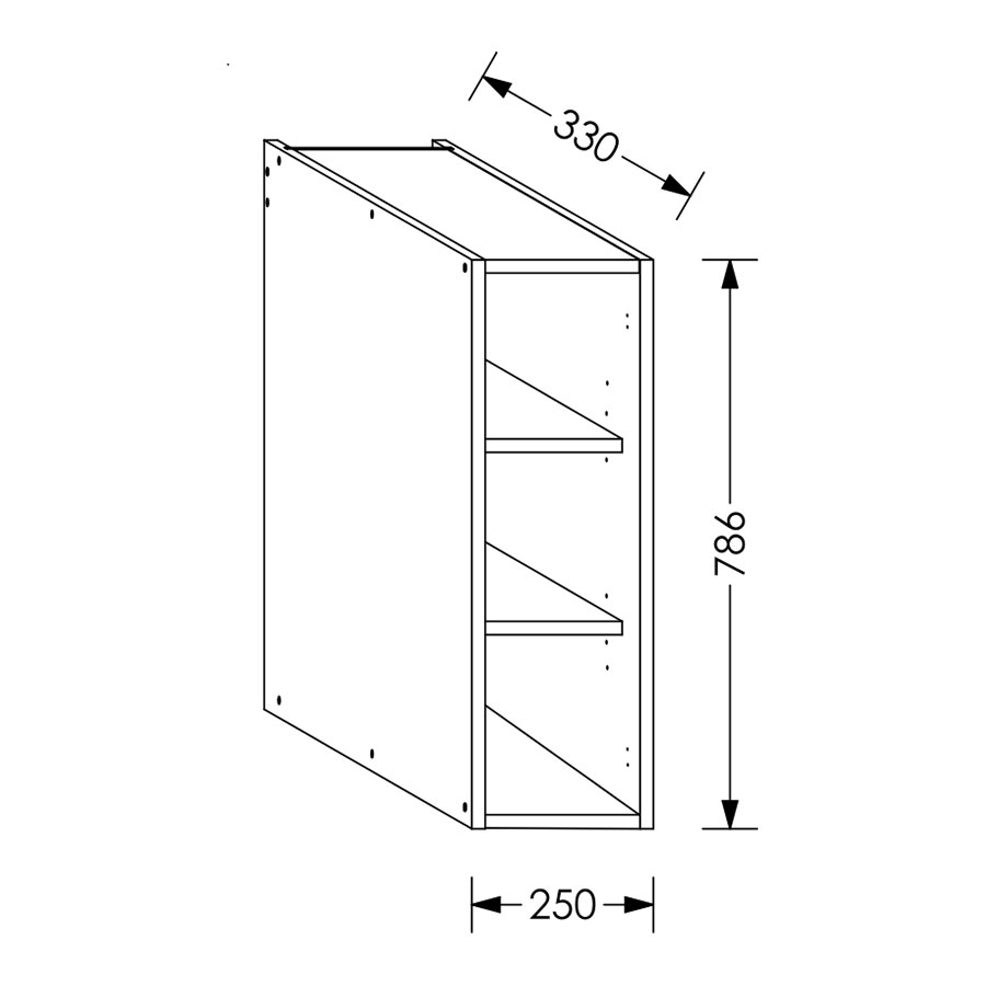 Edgline ScrewLOC Kitchen Wall Unit 250 mm White in Kenya