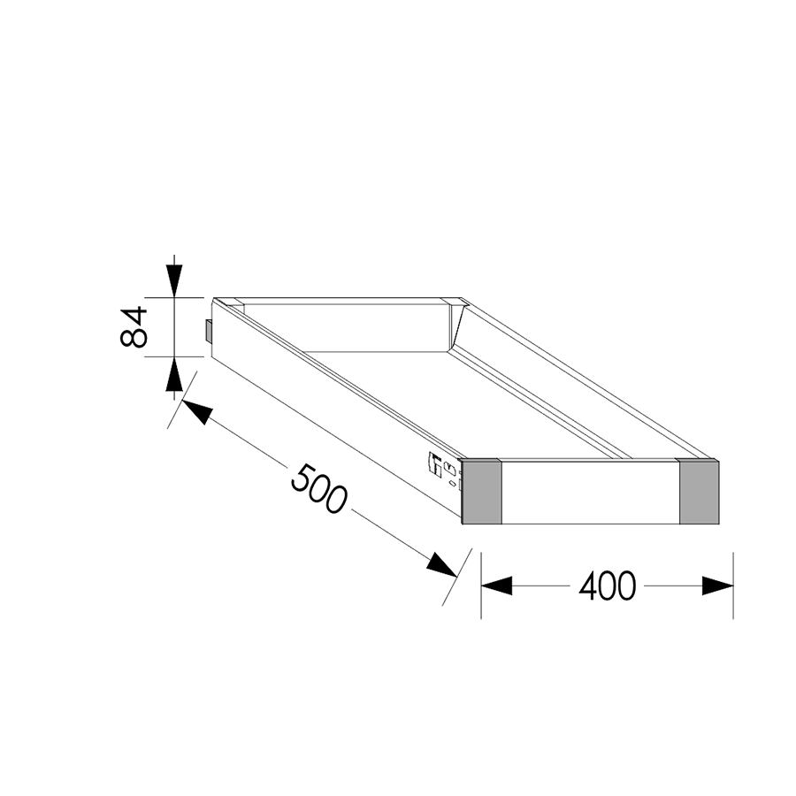 QuickLOC Blum Antaro Inner Draw Box Height 1 for Base Unit 450 mm in Kenya