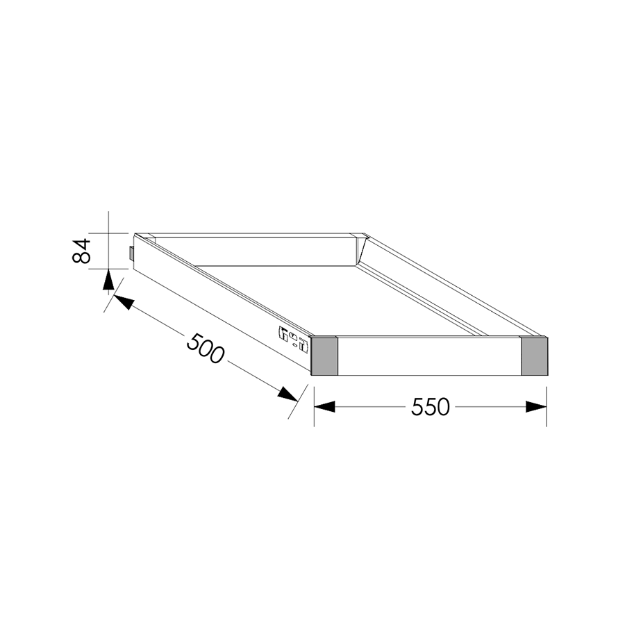 QuickLOC Blum Antaro Inner Draw Box Height 1 for Base Unit 600 mm in Kenya