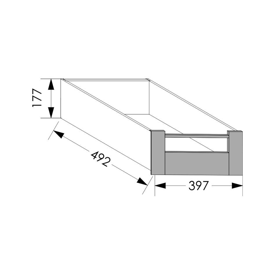 QuickLOC Blum Legra Inner Draw Box Height 2 for Base Unit 450 mm in Kenya