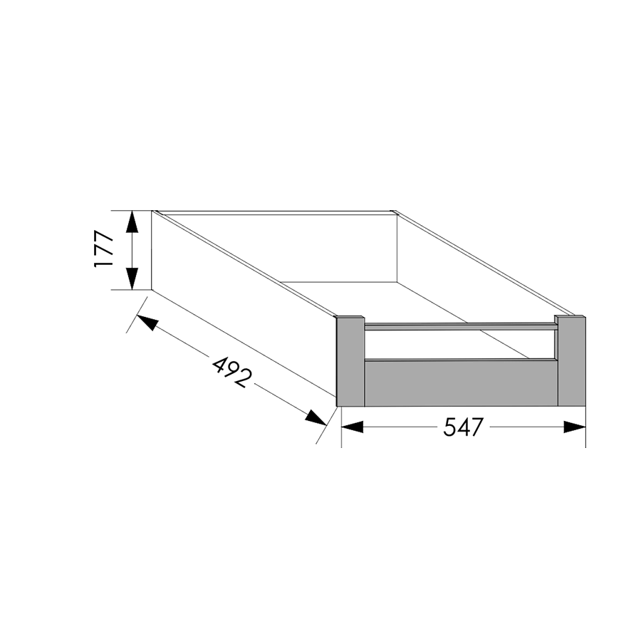 QuickLOC Blum Legra Inner Draw Box Height 2 for Base Unit 600 mm in Kenya