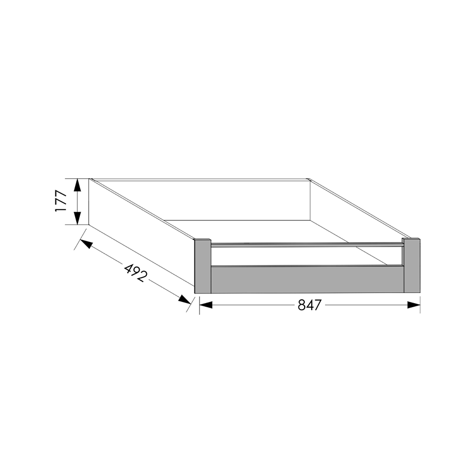 QuickLOC Blum Legra Inner Draw Box Height 2 for Base Unit 900 mm in Kenya