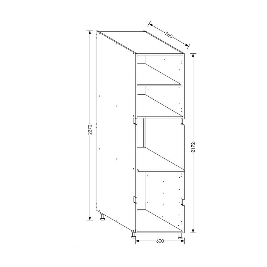 Aluline ScrewLOC Kitchen Tall Unit Oven with Drawers 600mm White in Kenya