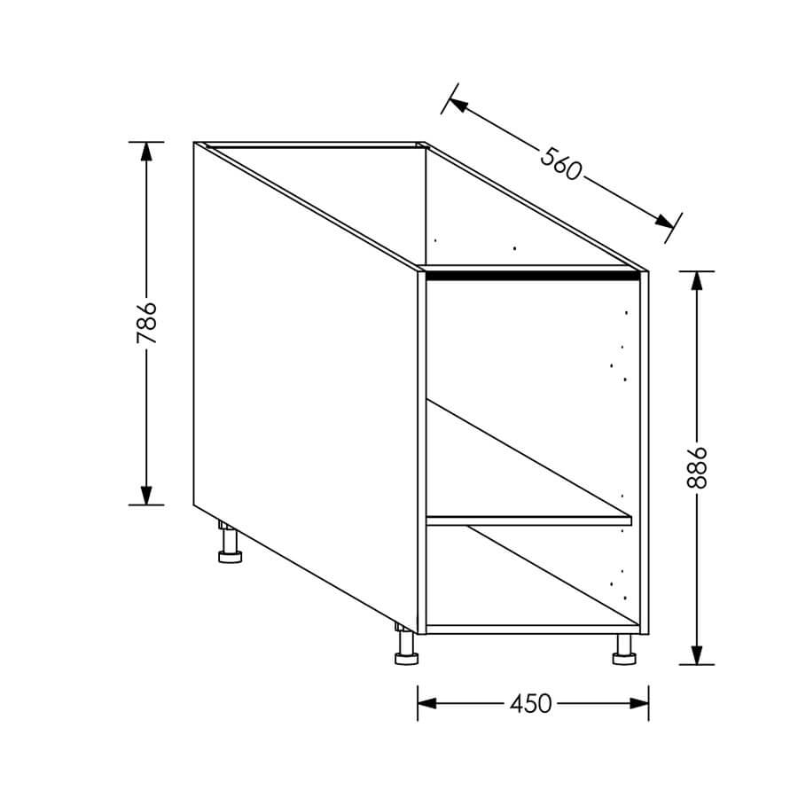 Edgline QuickLOC Kitchen Drawer Line Base Unit 450 mm White in Kenya