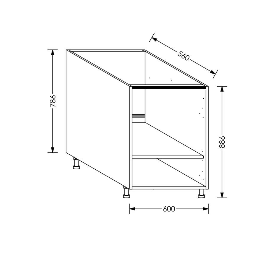 Edgline QuickLOC Kitchen Drawer Line Base Unit 600 mm White in Kenya