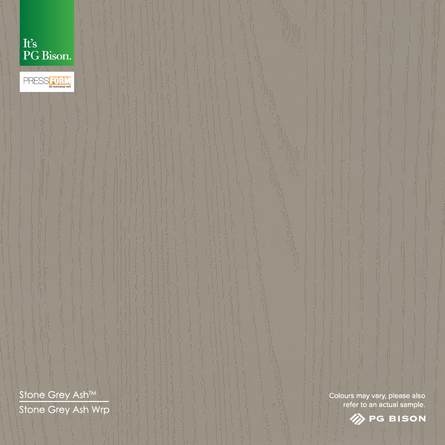 PVC Foil Wrap(Thickness:18mm,Dimension:per sq mtr,Design:linea,Colour:Stone Grey Ash)